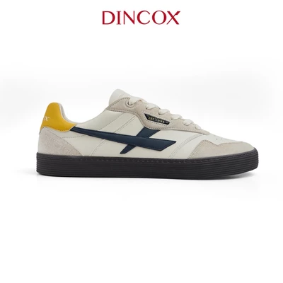Giày Sneaker Nam Nữ DC48 MIDNIGHT AMBER Dincox Shoes Đế Bằng - Da phối Suede Cao Cấp