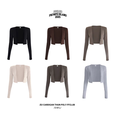 ÁO CARDIGAN THUN POLY FFCLUB MIX
