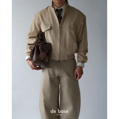 basé JACKET 01 - Áo Bomber Kaki Form Crop Độn Vai - de basé