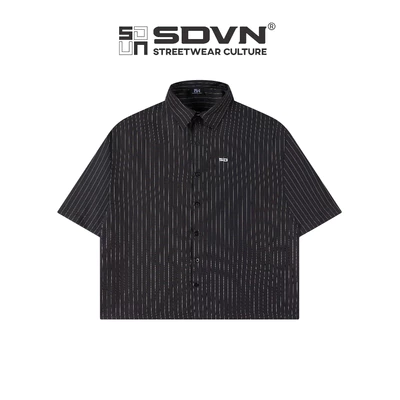 Áo Sơ Mi Ngắn Tay STRIPE BOXY SDVN, Sơ Mi Trơn Kẻ Sọc Hottrend Form Boxy, vải Oxford, Nam Nữ Unisex