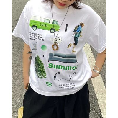 TheGlam CHÍNH HÃNG - Áo Thun Trắng "DAILY LIFE" UNISEX Form Boxy - TS02-09