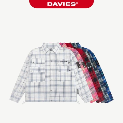 Áo khoác flannel nam nữ chần bông DAVIES họa tiết caro nhiều màu 4-Pockets Jacket I D38-AK2