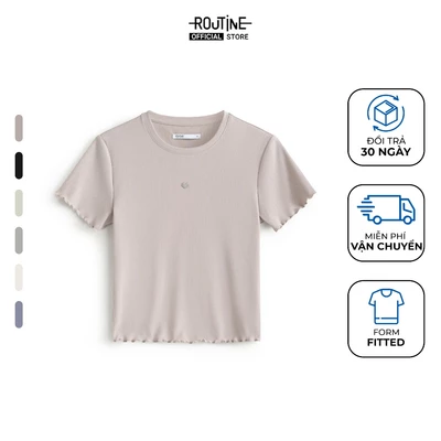 Áo Thun Tay Ngắn Nữ Có Nhãn Metal Form Fitted - Routine 10F25TSSW001