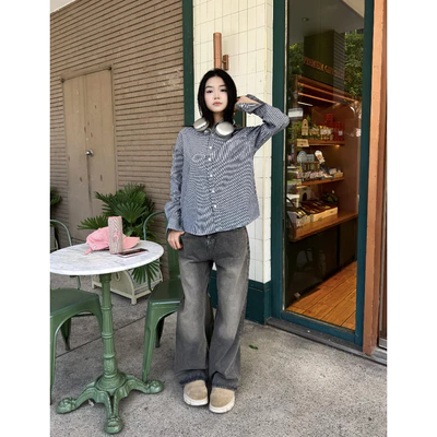 Áo sơ mi dài tay METRO STRIPE Unisex Nam Nữ - Thiết kế phong cách đường phố - Brand chính hãng SDVN
