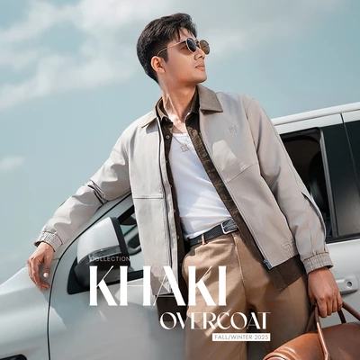 Áo khoác Khaki 2 lớp TORANO  túi khóa thêu logo Công Nghệ Cao Cấp Heattech, mềm mịn, Cản Bụi, Cản Gió, Giữ ấm 	GWCJ901