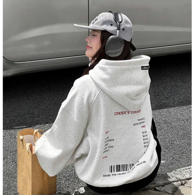 Áo Hoodie Boxy RECEIPT Cinder Form Đẹp, Local Brand Chính Hãng