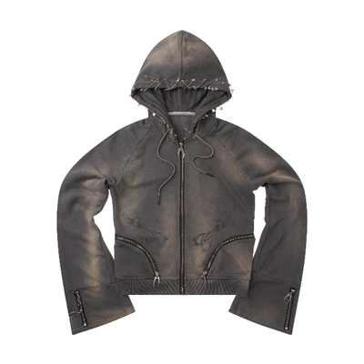 ÁO EPL BROWN WAXED HOODZIP