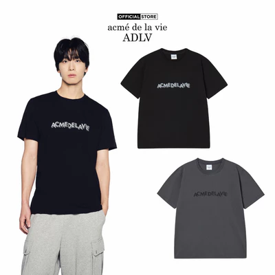 Áo Thun ADLV 3D Logo dáng standard màu đen/than chì - Hàng chính hãng