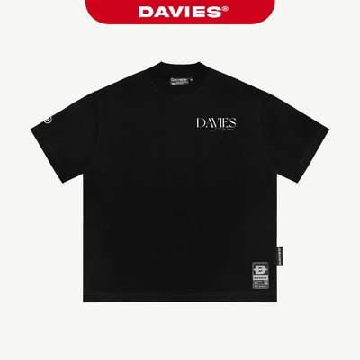 Áo thun nam nữ tay lỡ form rộng màu đen DAVIES Basic ELI Tee| D31-T9