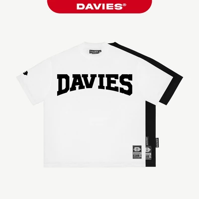 Áo phông local brand nam nữ DAVIES form rộng tay lỡ màu đen, trắng vải thun cotton thoáng mát Old Warp Tee I D-T1