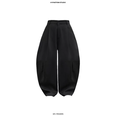 HYPNOTISM |"06PL TROUSERS" Quần cotton dài ống cong xếp ly gối form rộng thoải mái unisex