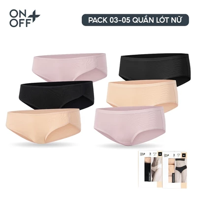 Hộp pack quần lót nữ Bamboo plus+ kháng khuẩn mềm mát Essential ONOFF