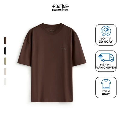 Áo Thun Tay Ngắn Nam Hình In  Form Boxy - Routine 10F25TSS029