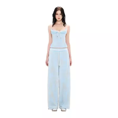 LSOUL Jaby Set Áo Corset Hai Dây Ôm Body + Quần Dài Lưng Chun Ống Balloon A25072833 Q25070259