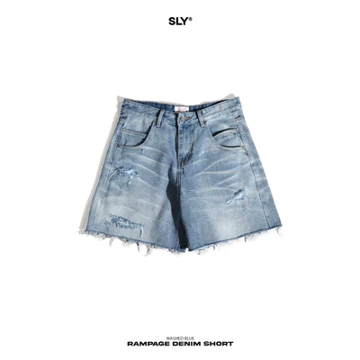 Quần Short Jeans ống rộng SLY Destroyer Baggy Jeans Short 2.0