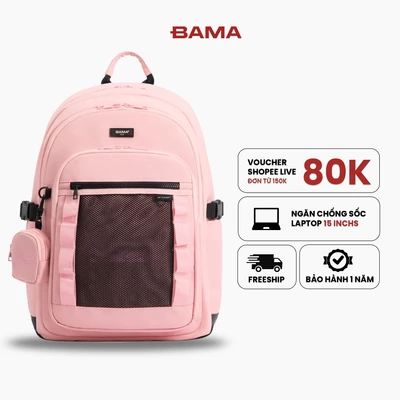 Balo nam nữ đi học đi làm BAMA Mesh Fabric Backpack MF109 chống nước nhiều ngăn đựng laptop 13 14 15 6 inch