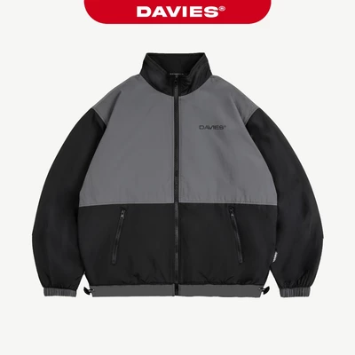Áo khoác dù nam nữ form rộng DAVIES thân áo phối xám độc đáo Charcoal Jacket local brand | D31-AK4
