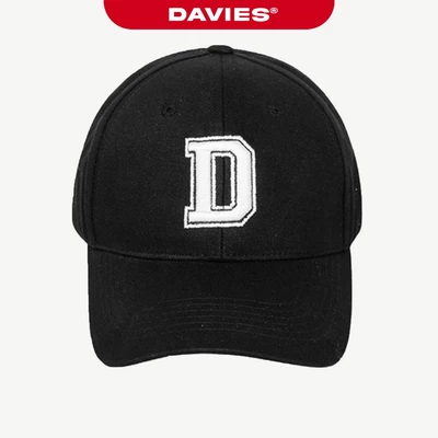 Mũ lưỡi trai nam nữ màu đen DAVIES thêu logo Black Baseball Academy Cap local brand |D-HAT06-D