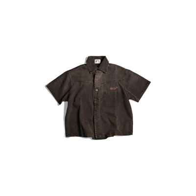 Áo sơ mi SLY Mocha Rust Mode denim washed shirt