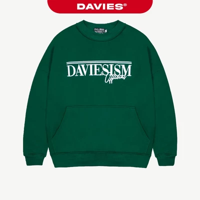 Áo sweater nỉ DAVIES nam nữ form rộng màu xanh local brand Community| D29-HD11