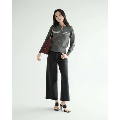 RUBIES Jamie Jeans - Quần Dài Nữ Vải Jean Mềm Cạp Trễ Ống Suông Rộng Dáng Ngố