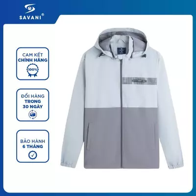 Áo Khoác Gió Nam SAVANI 2 Lớp, Chất Liệu Polyester Cản Gió, Giữ Ấm, Chống Nước Tốt MAG016W4