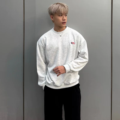 Áo Sweeter Cổ Tròn Nam Nữ Form Suông Vải Nỉ Cotton 2 Da Thêu Cờ Mỹ