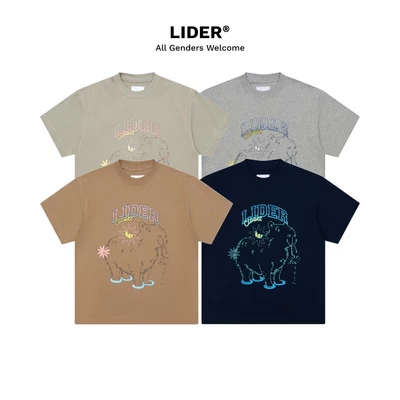 Áo Thun Unisex LIDER Phát Ra Tiếng Capybara Ủa Chất Cotton 2 Chiều