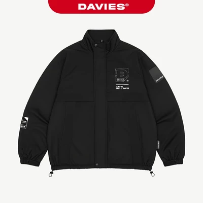 Áo khoác dù 2 lớp DAVIES nam nữ, màu đen kháng nước Forest Jacket| D30-AK7