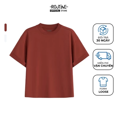 Áo Thun Tay Ngắn Gập Gấu Form Loose Cropped - Routine 10F24TSSW010