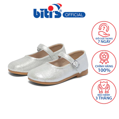 Giày búp bê Bé gái Biti's BBG001600BAC (Bạc)