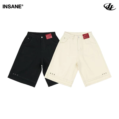 Quần Lửng InsaneClo ROUGH EDGE JORTS Form Baggy Unisex Vải Kaki Cotton Nhập