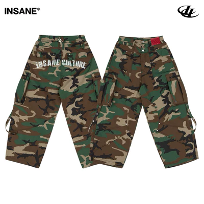 Quần Dài InsaneClo SHADOW GROVE CAMO PANTS Form Baggy Unisex Vải Kaki Caro Nhập
