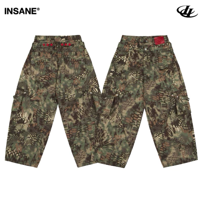 Quần Dài InsaneClo URBAN MIRAGE CARGO PANTS Form Baggy Unisex Vải Kaki Caro Nhập