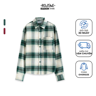 Áo Sơ Mi Tay Dài Nam Vải Flannel Form Oversize - Routine 10F25SHL002