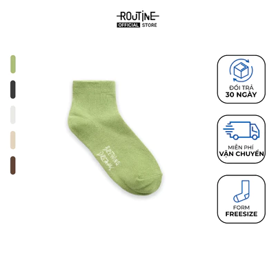 Vớ Ngắn Cotton Dệt "Brewing Dreams" Freesize - Routine 10S25SOC005
