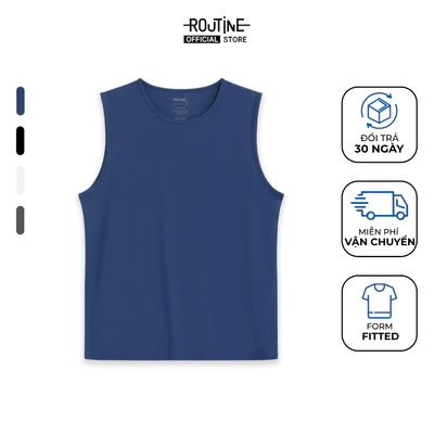 Áo Tanktop Thể Thao Nam Sát Nách Trơn Form Fitted - Routine 10S25TTOA001
