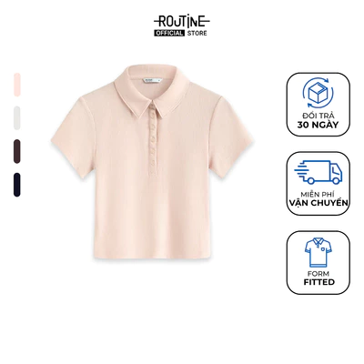 Áo Polo Nữ Cotton Ngắn Tay Form Fitted - Routine 10S25POLW001