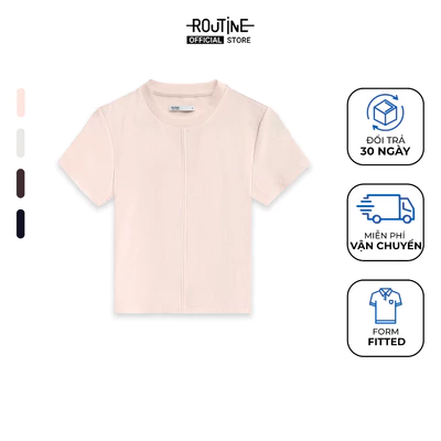 Áo Thun Nữ Tay Ngắn Trơn Form Fitted Cropped - Routine 10S25TSSW001