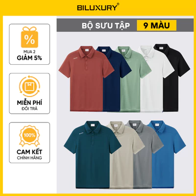 Áo Polo Nam "Aircool Polo" Biluxury 9APCT021 Form Dáng Thể Thao Thoáng Mát