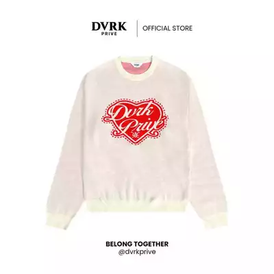 Áo Sweater Unisex Form Regular DVRK Privé Knit Cao Cấp LOVER Local Brand Cho Couple Màu Hồng Đỏ