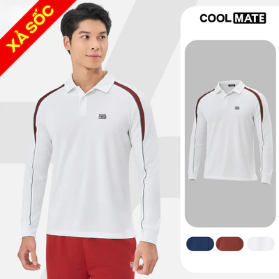 [MUA 3 GIẢM 12%]Áo polo dài tay thể thao Teamwear Pickleball Promax Flexline Active thấm hút, giữ ấm Coolmate