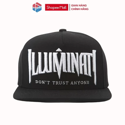 Mũ lưỡi trai Nón snapback ILLUMINATI EMBROIDERY/BK.WH thêu bull cực chất P800 [M]