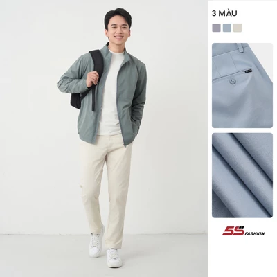 Quần Dài Kaki Nam 5S FASHION Trơn Basic Chất Cotton Kaki Phom Slimfit Tôn Dáng M0QKK25009