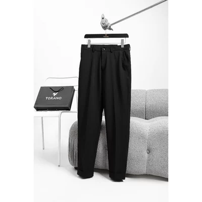 Quần âu PREMIUM TROUSERS TORANO slimfit trơn cạp luồn chun thêu logo Phong Cách Trẻ Trung Hàn Quốc GABT503