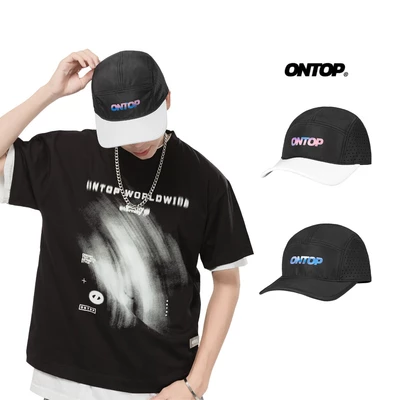 Mũ snapback basic local brand ONTOP có khóa điều chỉnh vòng đầu, lưỡi trai cho nam nữ màu đen, đen phối trắng | O-C2