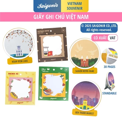 Giấy Note Giấy Ghi Chú 30 Tờ Hình Danh Lam Thắng Cảnh Việt Nam Quà Tặng Quà Lưu Niệm Saigonir