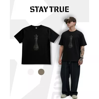Áo Thun Local Brand STAYTRUE - Áo Thun Nam Nữ Unisex Moon-ST, T-Shirt Basic Cotton Cao Cấp 210GSM