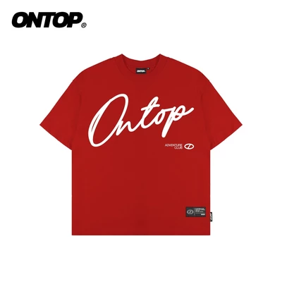 Áo thun boxy màu đỏ ONTOP | O-T2-DO