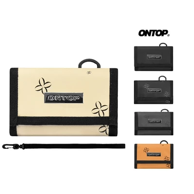 Ví da mini cầm tay local brand ONTOP nhiều màu, nhiều ngăn hoạ tiết monogram Level Wallet | O-V44